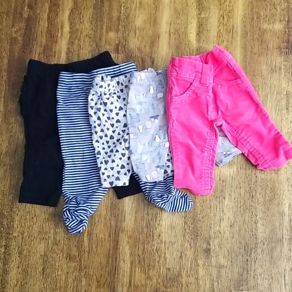 5 Piece Newborn Pants Bundle